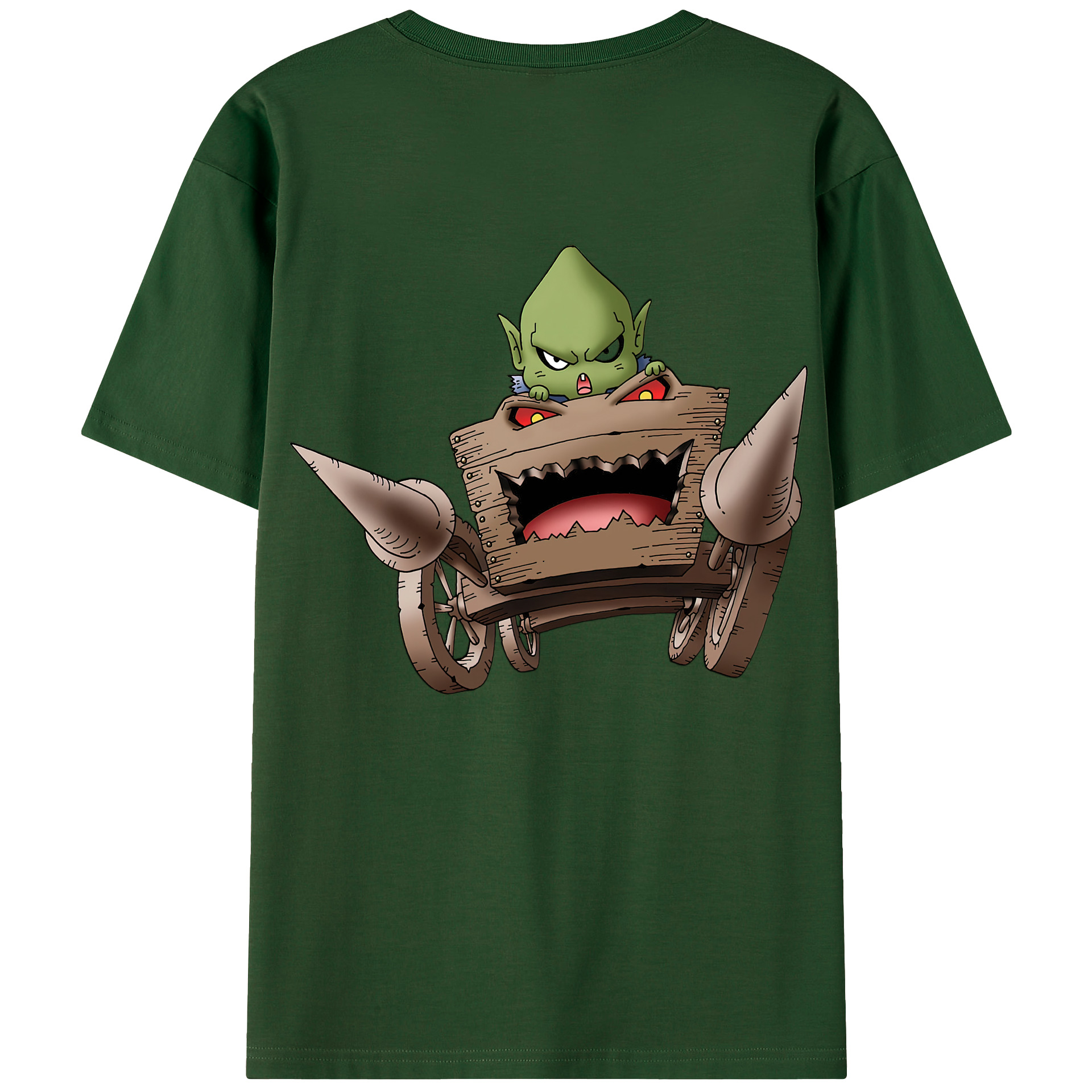 （画像用） ドラゴンクエスト Doragon Kuesuto Dragon Quest 綿100％半袖Tシャツ（背面プリント）